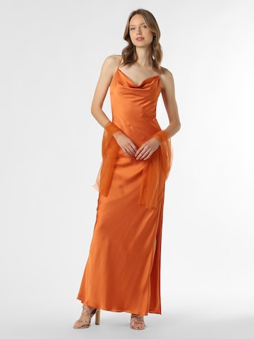 Unique Evening Dress in Orange: front