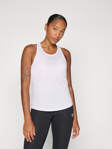 Reebok - Top deportivo en blanco: frente