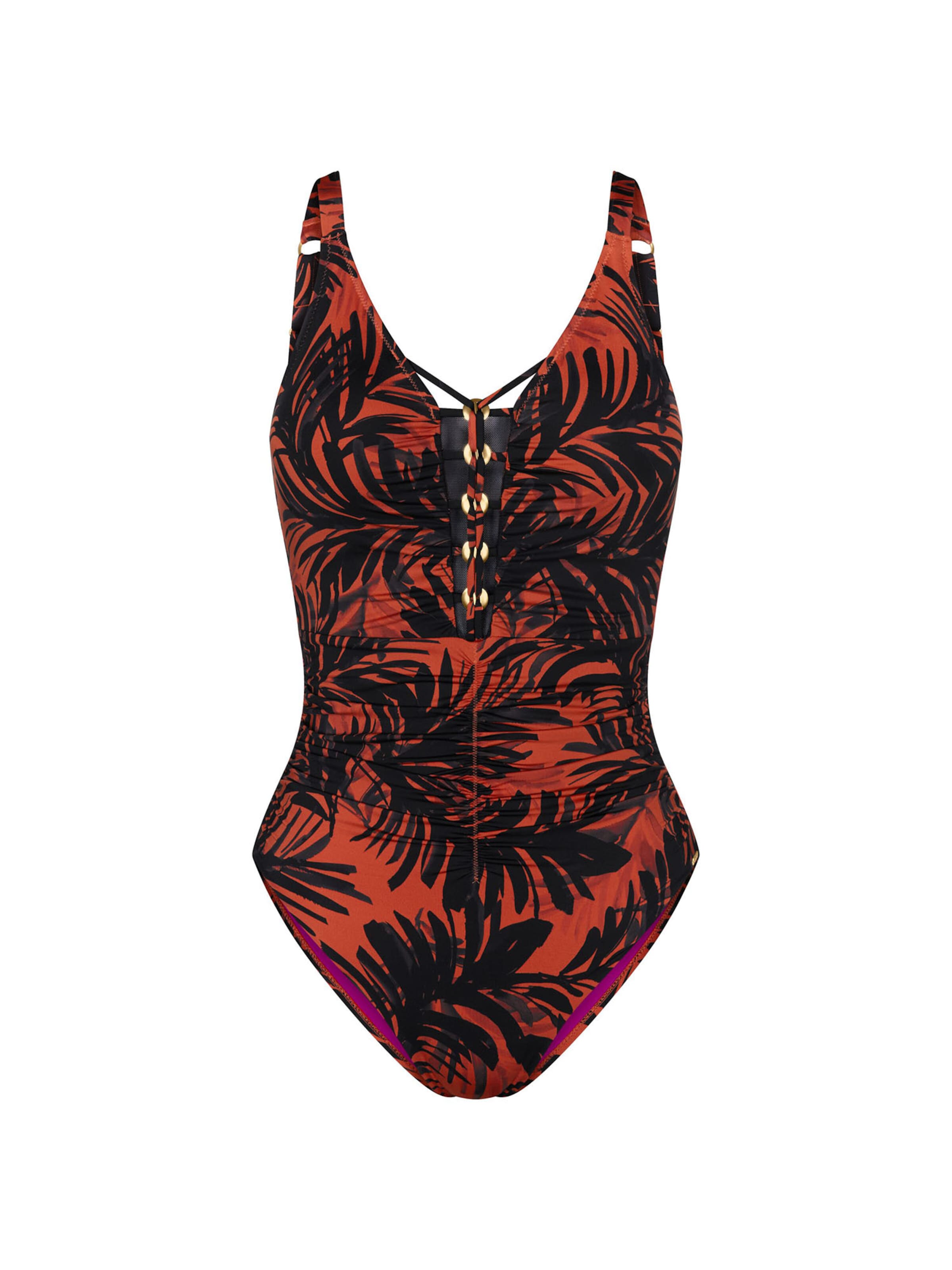 Maillot de bain ' Red Label Summer Palm ' TRIUMPH en orange : devant