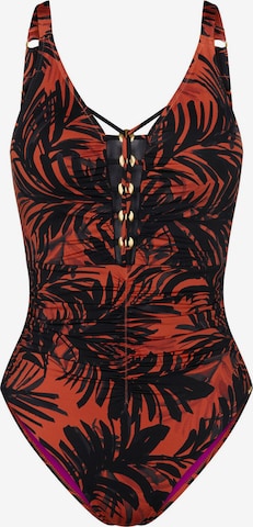 Maillot de bain ' Red Label Summer Palm ' TRIUMPH en orange : devant