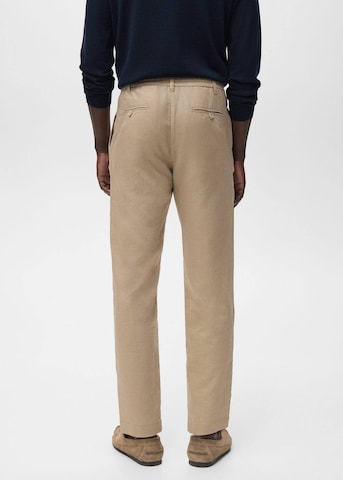 MANGO MAN Slim fit Pants 'Romelinh' in Beige