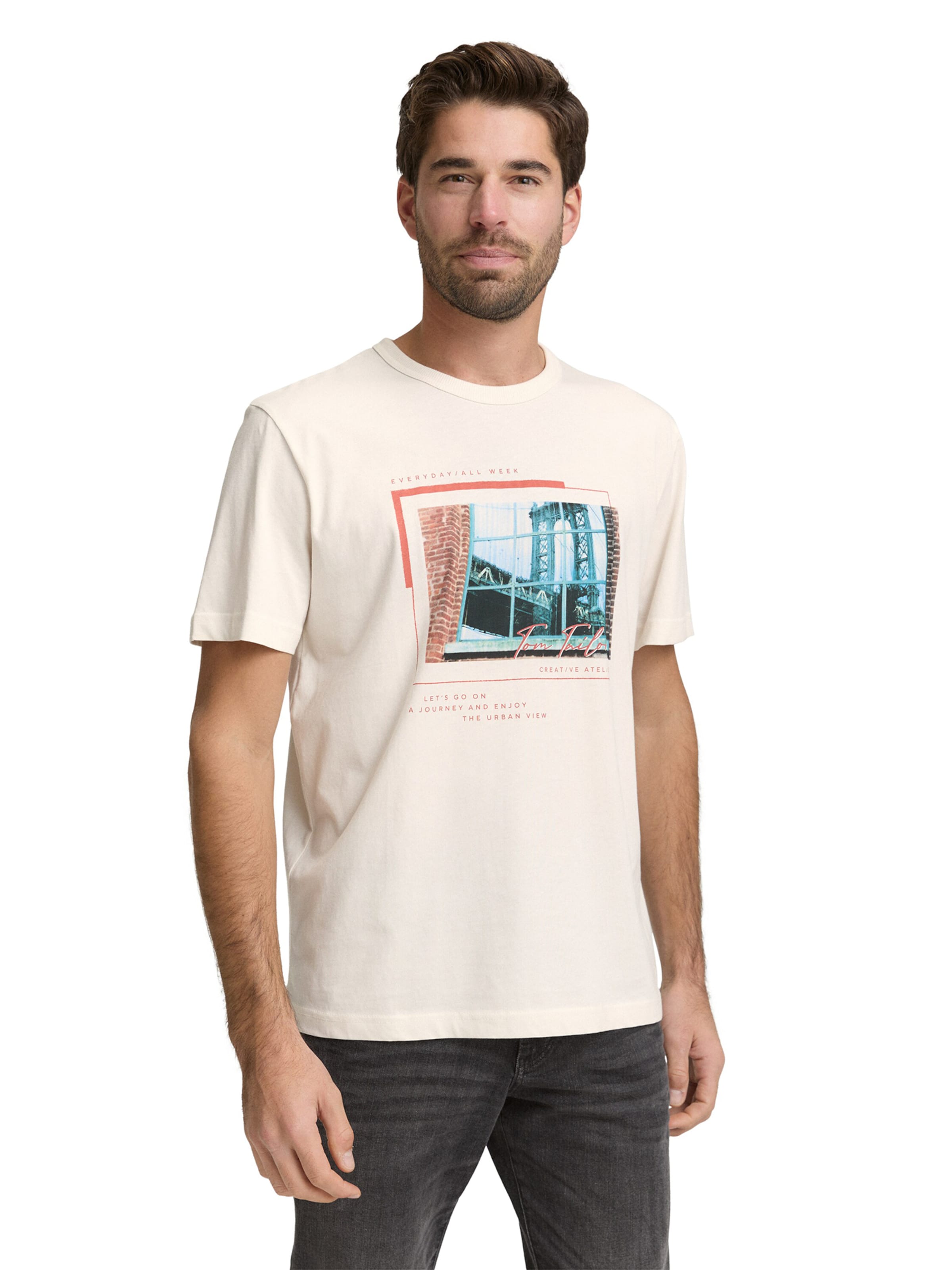 TOM TAILOR - Camiseta en blanco: frente