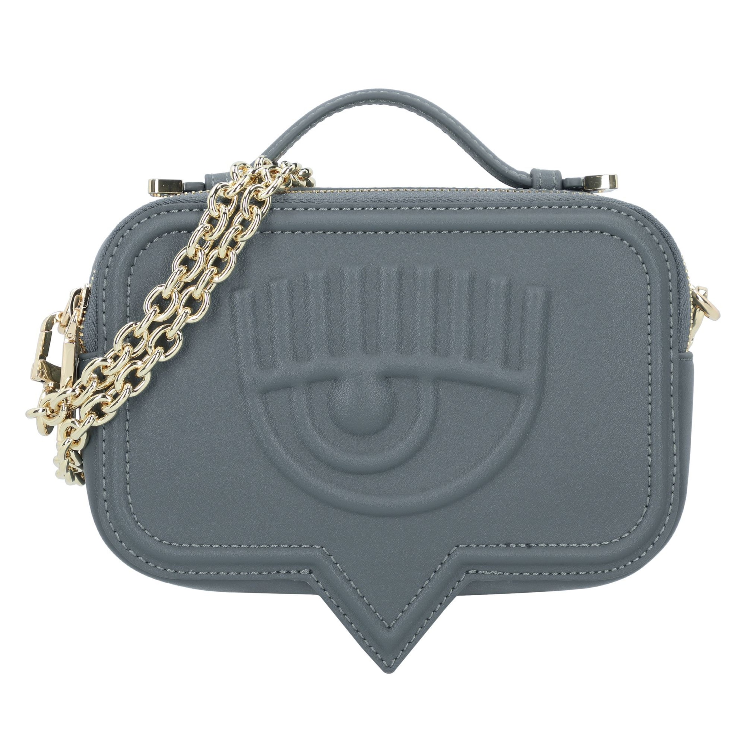 Borsa a tracolla 'Eyelike ' di Chiara Ferragni in grigio: frontale