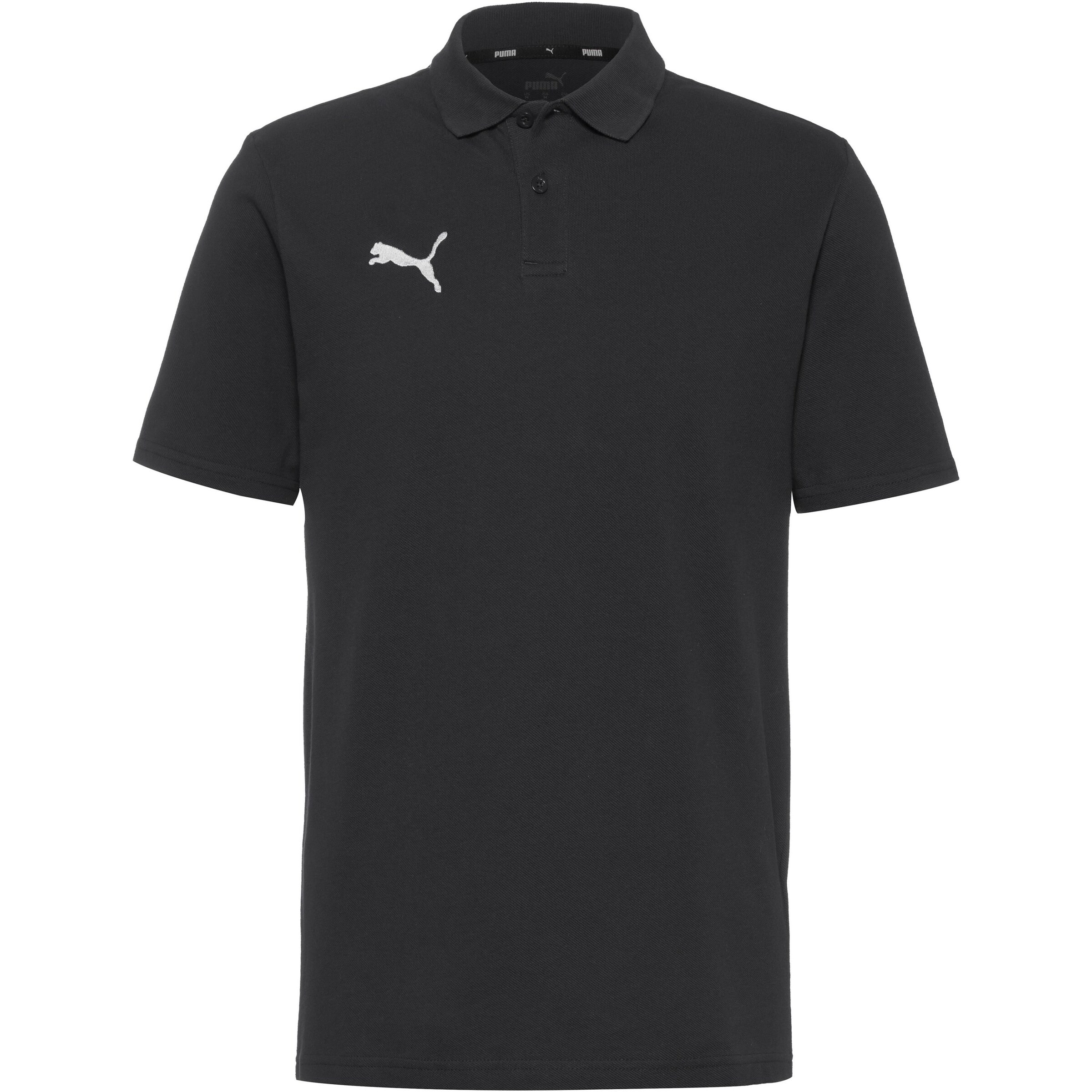 PUMA Poloshirt 'TeamGoal' in Schwarz: Vorderseite