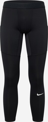 NIKE Skinny Workout Pants 'Pro' in Black: front