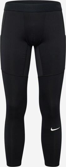 NIKE Workout Pants 'Pro' in Black / White, Item view