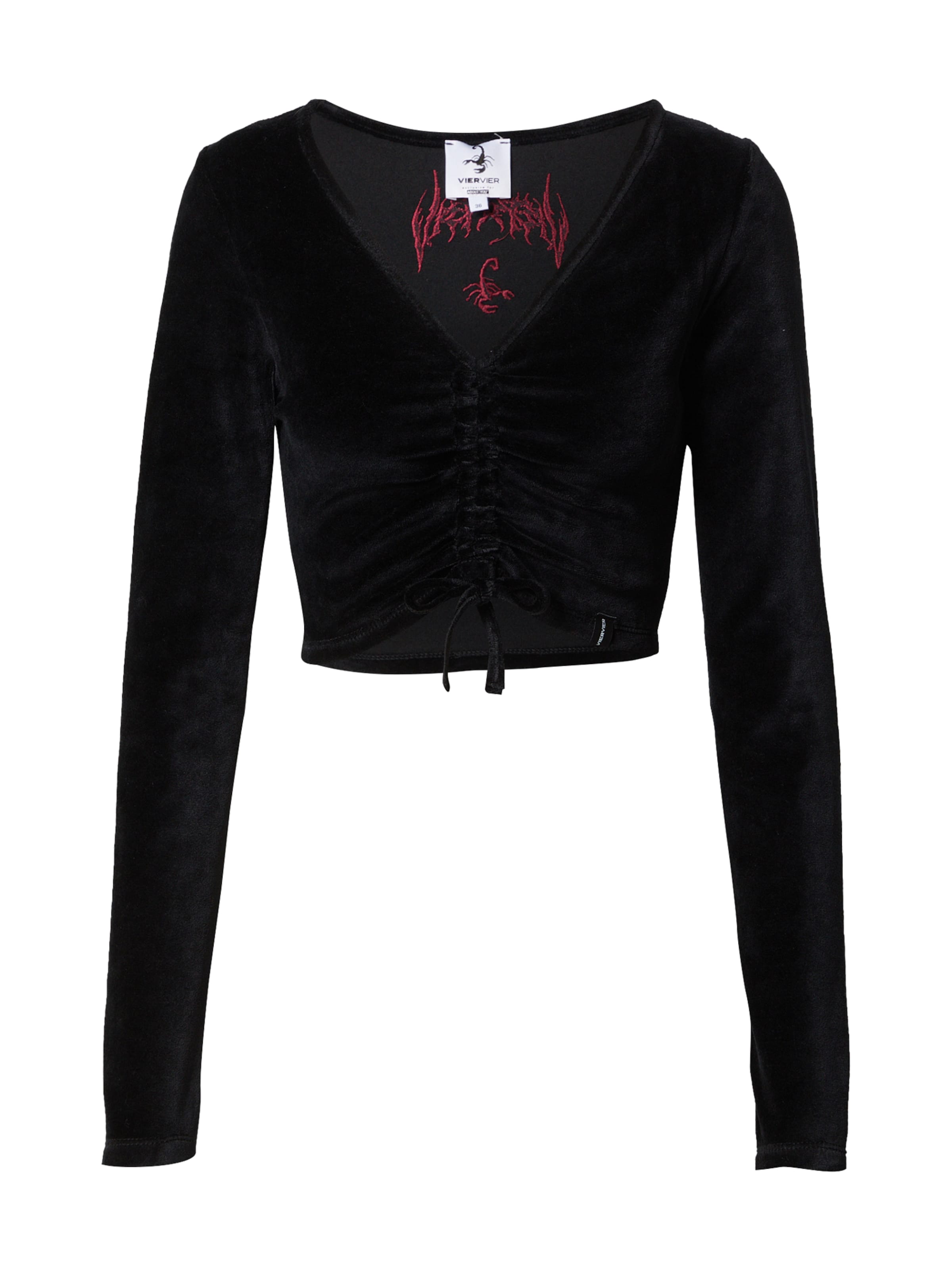 VIERVIER Koszulka 'Joana' w kolorze czarny: przód