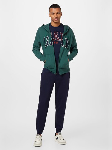 GAP Regular fit Zip-Up Hoodie in Green