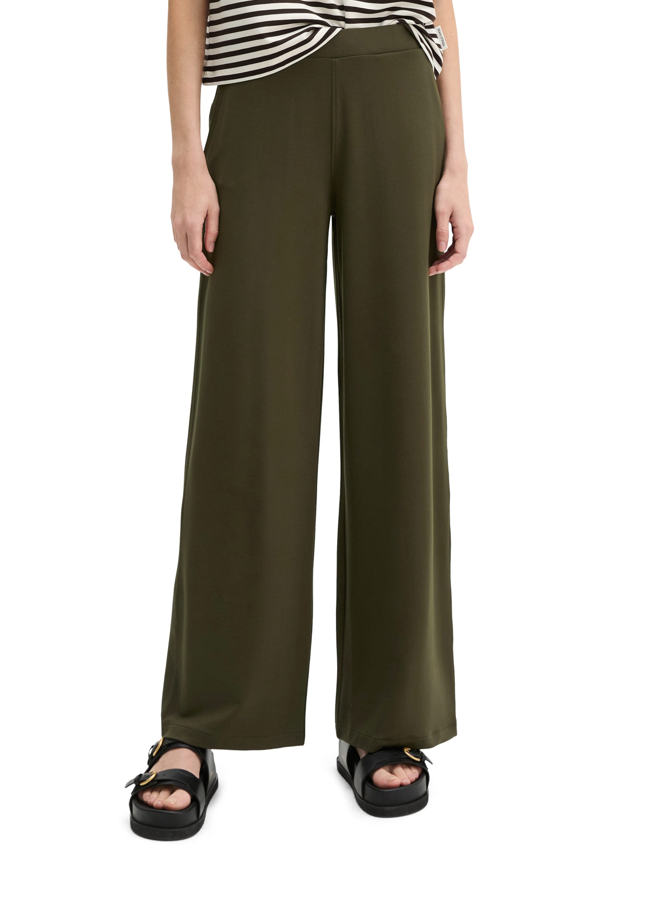 Loosefit Pantalon Marc O'Polo en marron : devant