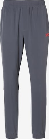 UNDER ARMOUR Sportbroek 'Tech Utility' in Grijs: voorkant