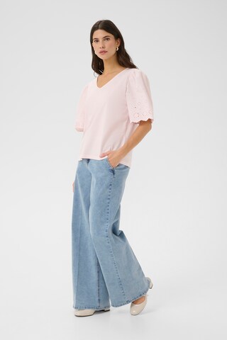 Cream Blouse 'Daye' in Roze