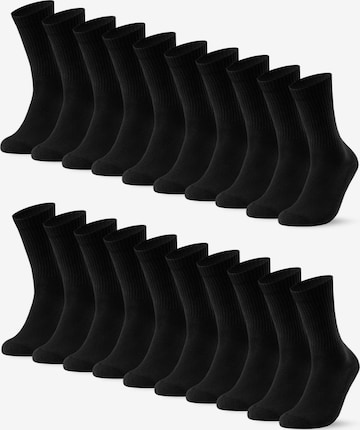 sockenkauf24 Athletic Socks in Black: front