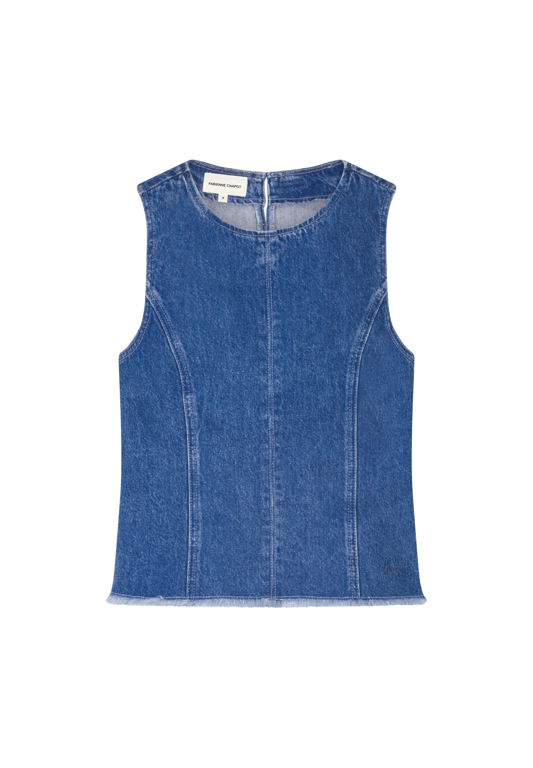 Fabienne Chapot Top in Blauw: voorkant