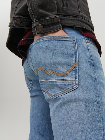 JACK & JONES Slimfit Jeans 'Tim Davis' in Blauw