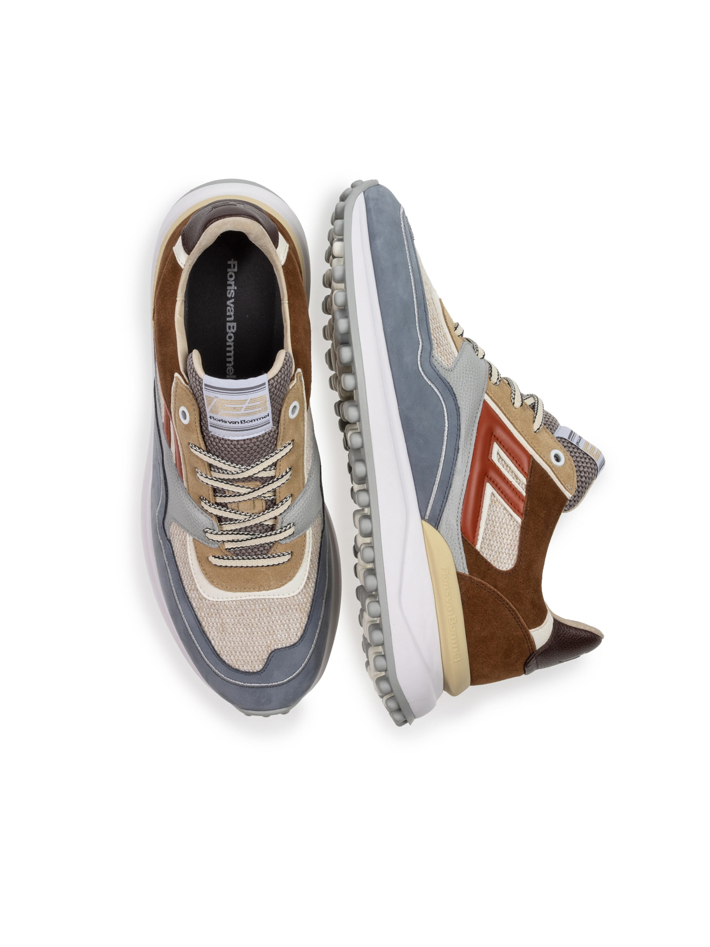 Floris van Bommel Sneakers laag 'Noppi 29' in Bruin