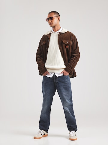 JACK & JONES Trui 'JCOGRID' in Beige