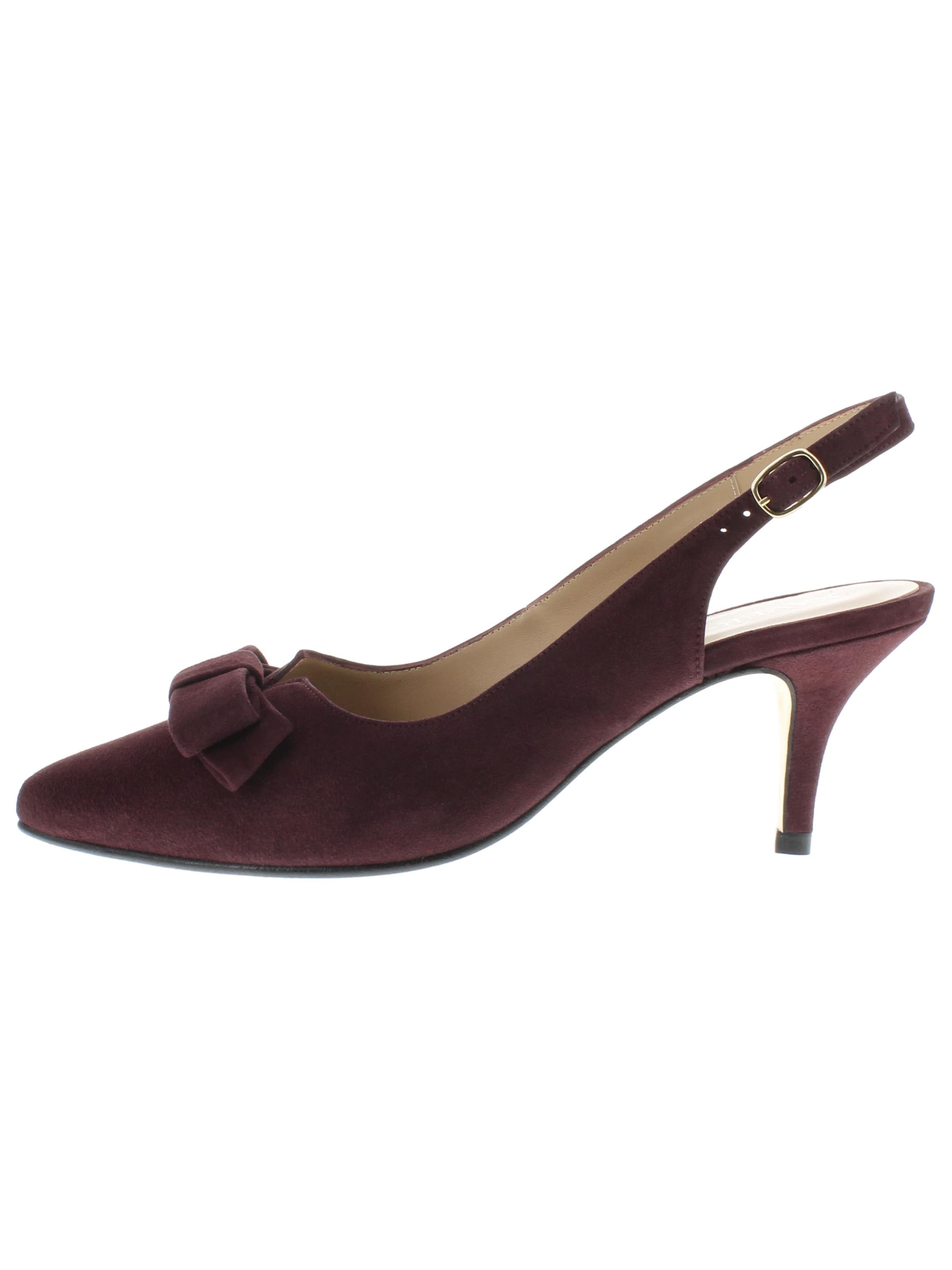 XAVER LUIS Schuhmanufaktur Slingback Pumps 'MINA' in Wine red, Item view