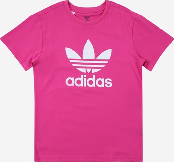 T-Shirt 'TREFOIL' ADIDAS ORIGINALS en rose : devant
