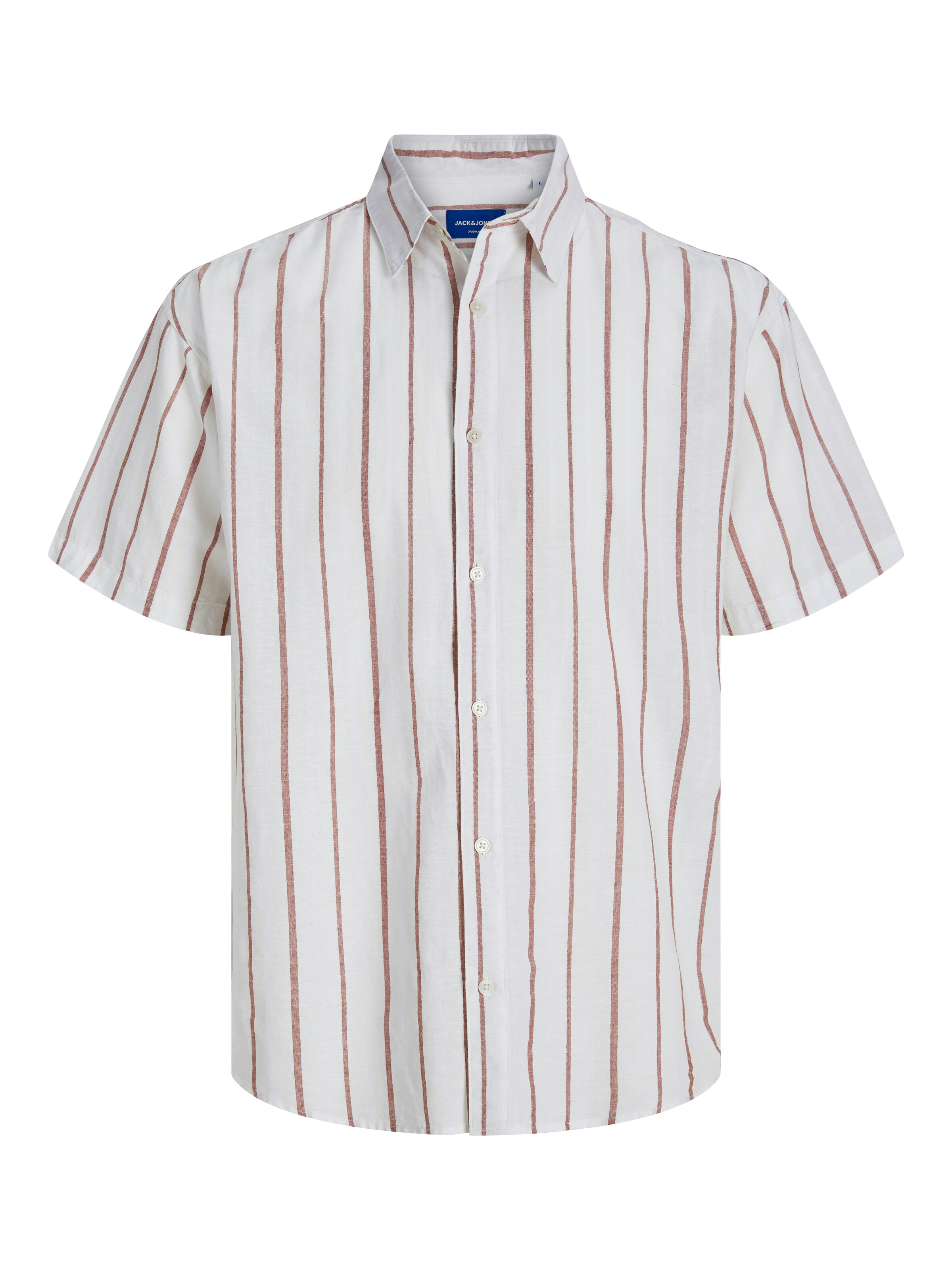 JACK & JONES Comfort fit Button Up Shirt 'JORJOSHUA' in White: front