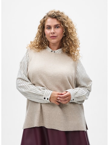 Pullover 'Vista' di Zizzi in beige: frontale