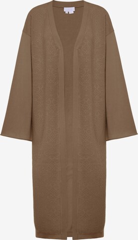 Manteau en tricot usha WHITE LABEL en marron : devant