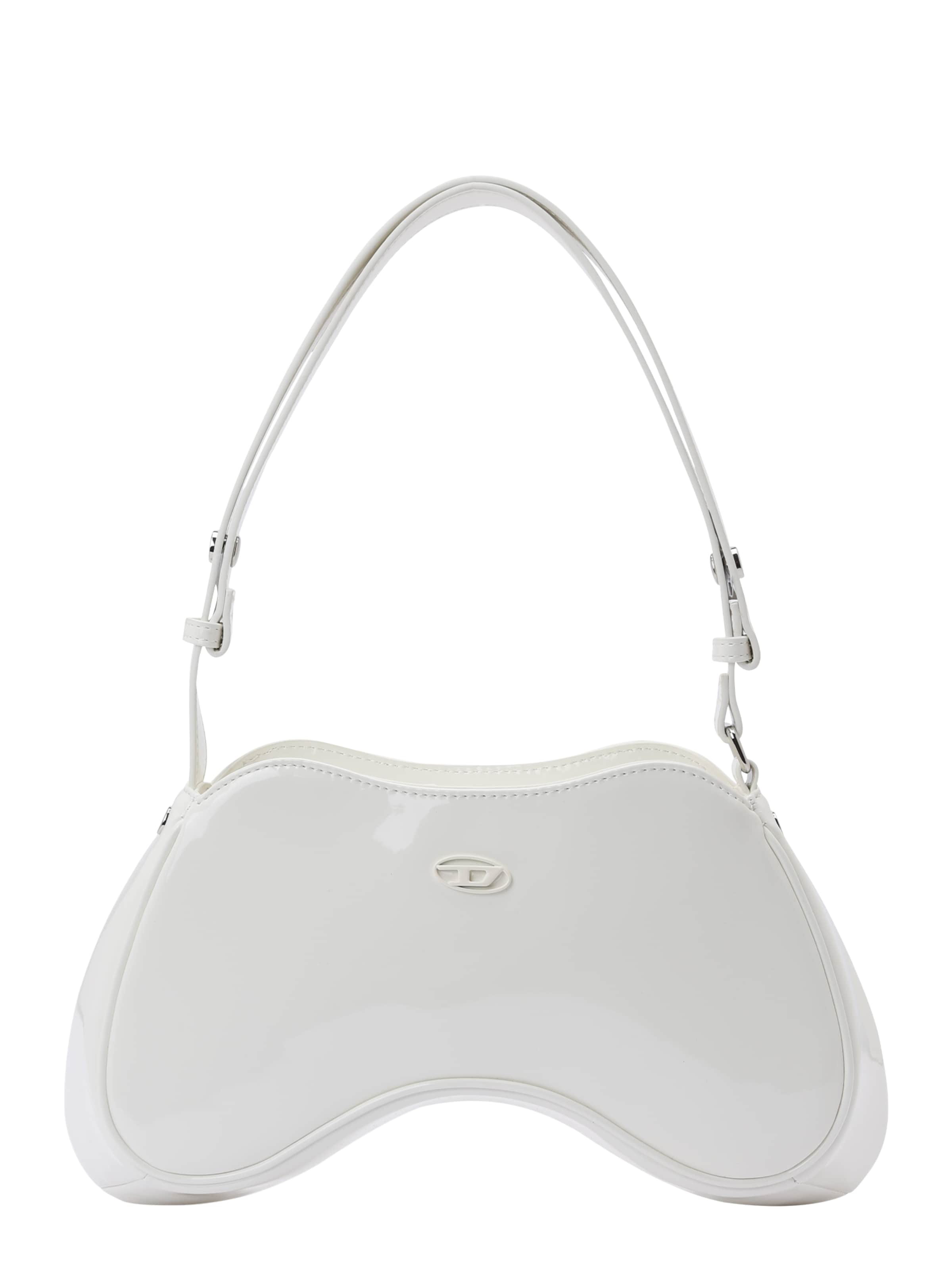 DIESEL Õlakott 'PLAY', värv valge: eest vaates