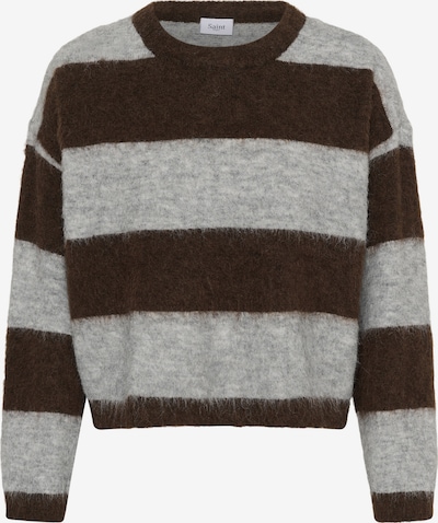 SAINT TROPEZ Sweater in L in Chocolate / Light grey, Item view