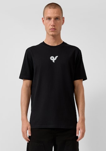 T-Shirt QS en noir : devant