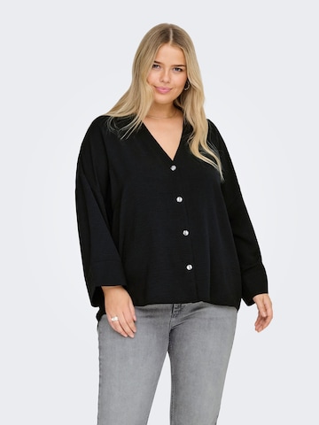 ONLY Carmakoma - Blusa 'CARSVERRE' en negro: frente