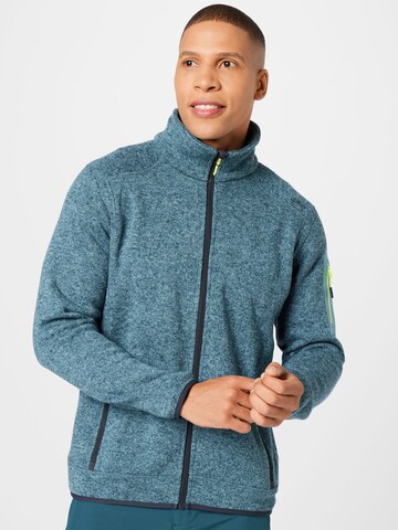 CMP Regular Fit Strickfleecejacke in Blau: predná strana