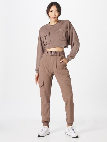 aim'n Tapered Workout Pants 'Macchiato' in Brown