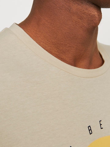 JACK & JONES T-Shirt 'SUMMER VIBE' in Beige