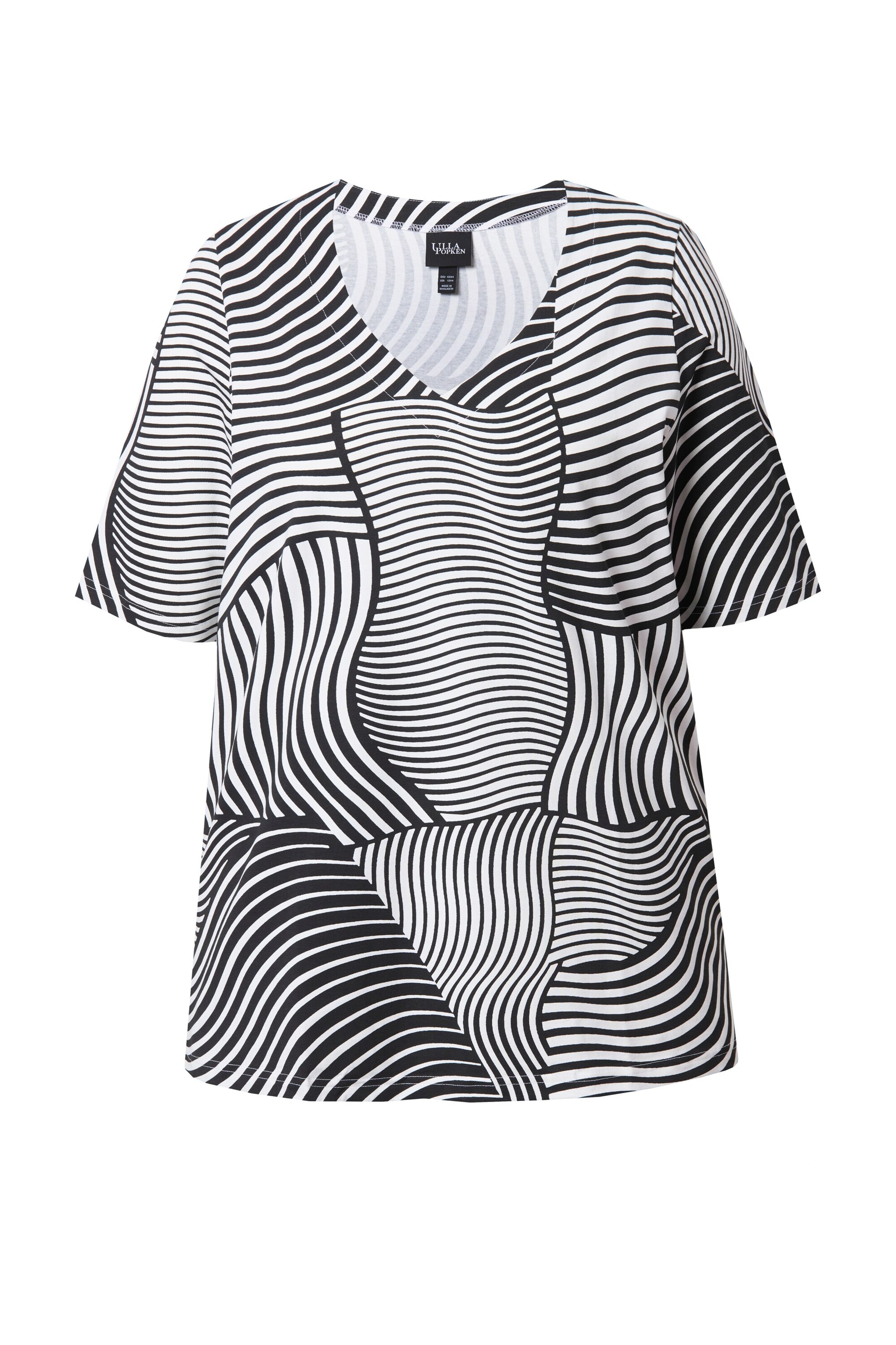 Ulla Popken Shirt in Schwarz: Vorderseite