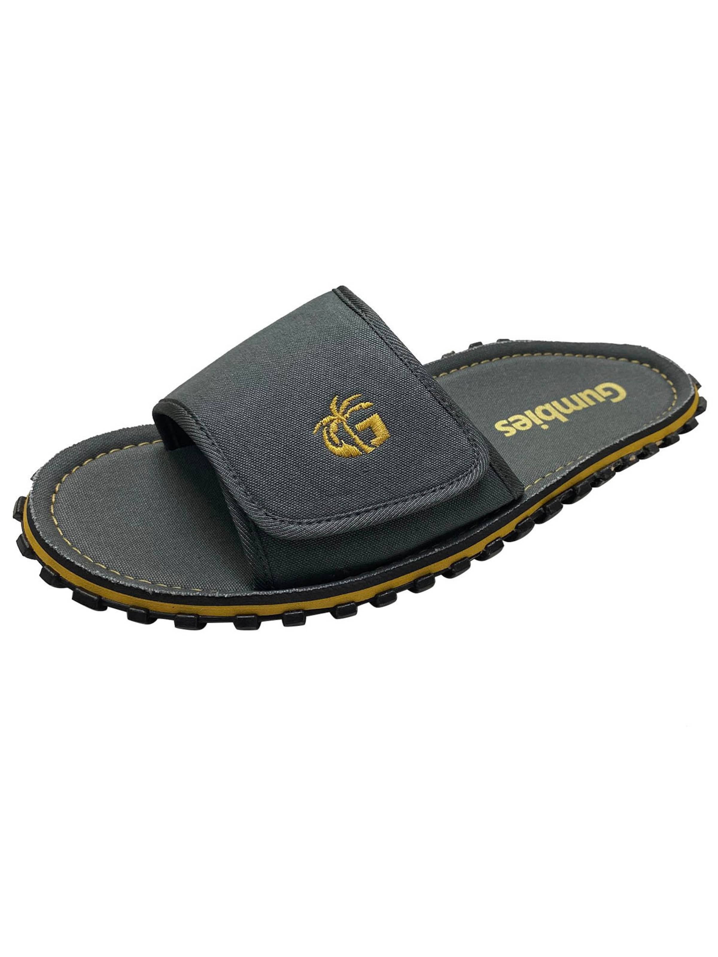 Gumbies Pantolette in Grau: Vorderseite