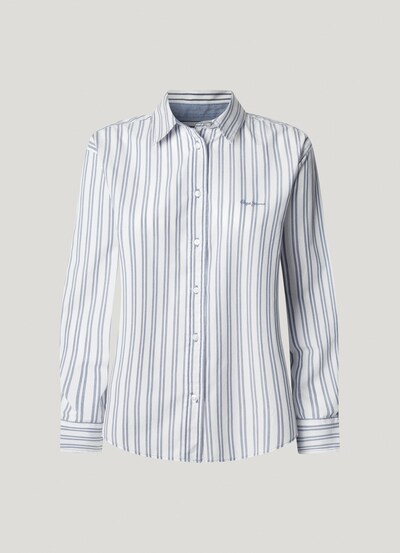 Pepe Jeans Blouse in Pastel blue / White, Item view