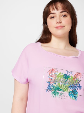 ONLY Carmakoma T-shirt 'KETTY' i lila