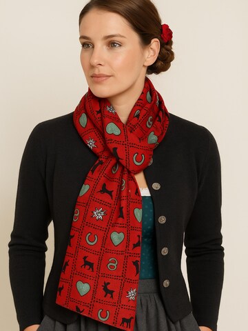 Allgäu Rebell Scarf 'Trachteneleganz' in Red