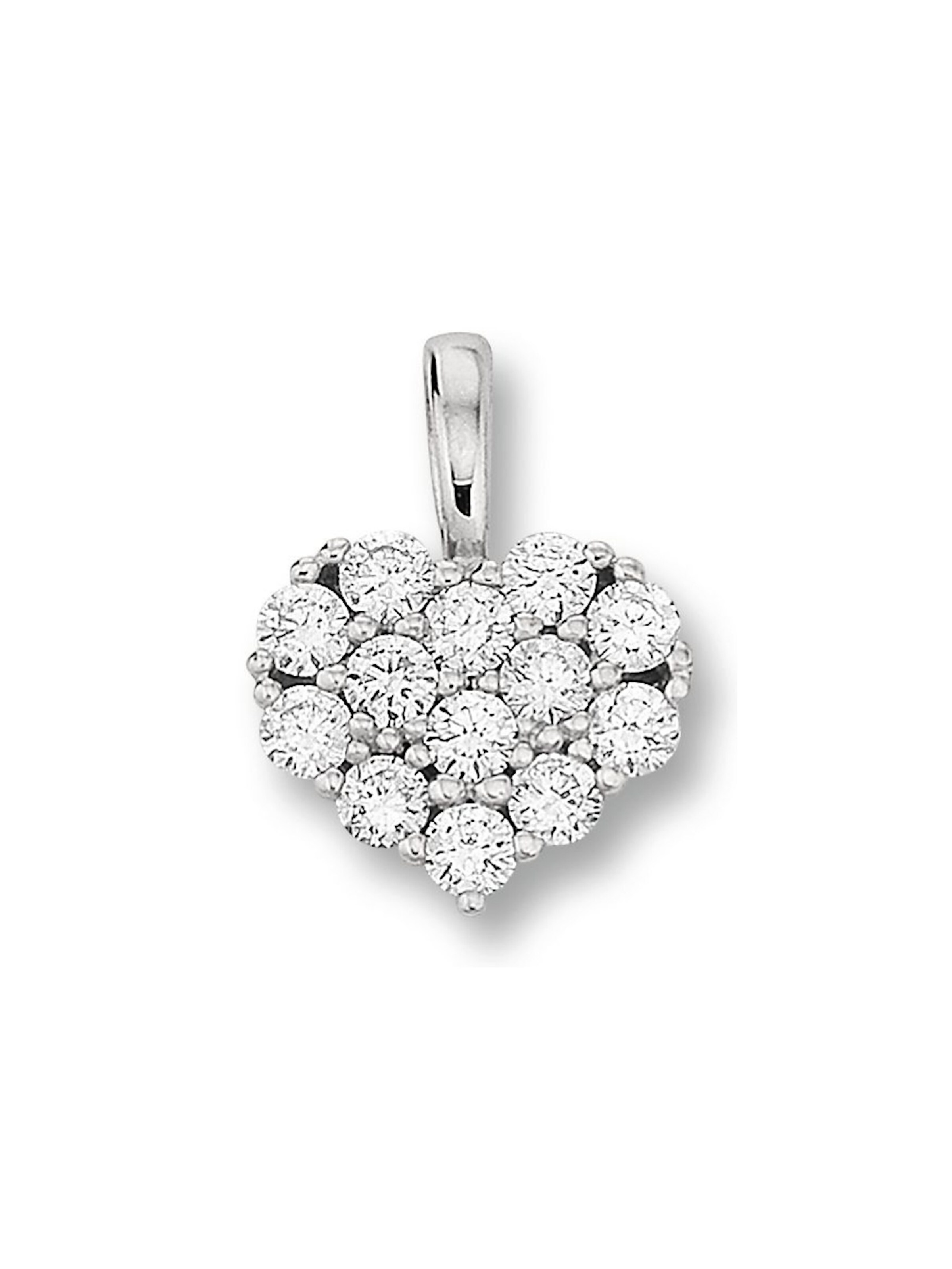 ONE ELEMENT Anhänger 'Herz' in Silber: Vorderseite