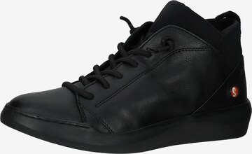 Softinos High-Top Sneakers in Black: front
