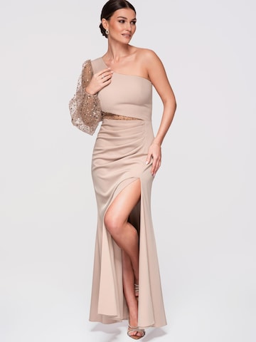 Ombre Evening dress in Beige
