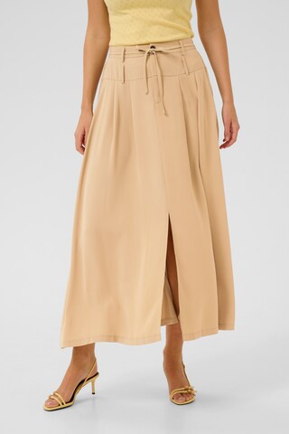 Kaffe Nederdel 'Illis' i beige: forside