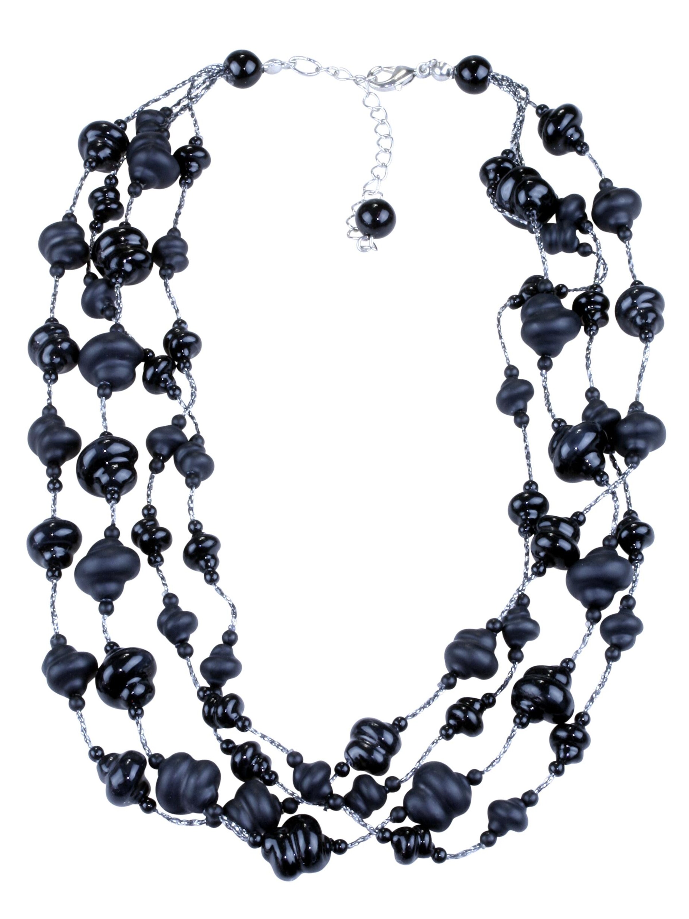 COLLEZIONE ALESSANDRO Necklace 'Cheyney' in Black: front