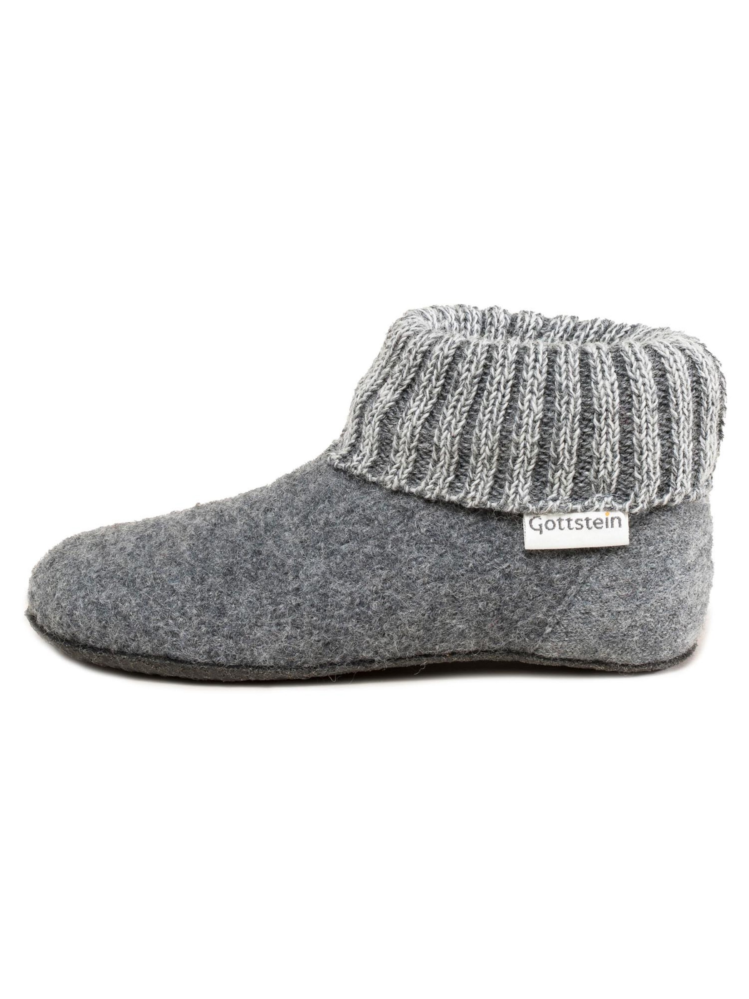 Gottstein Hausschuh 'Alpine Boot FE'‌‌‌‌‌‌ in Grau: Vorderseite