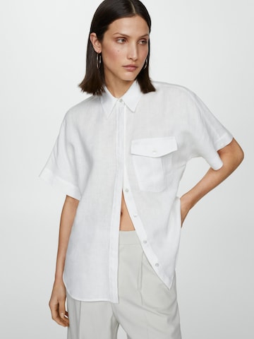 MANGO Blouse 'PACHA' in White: front
