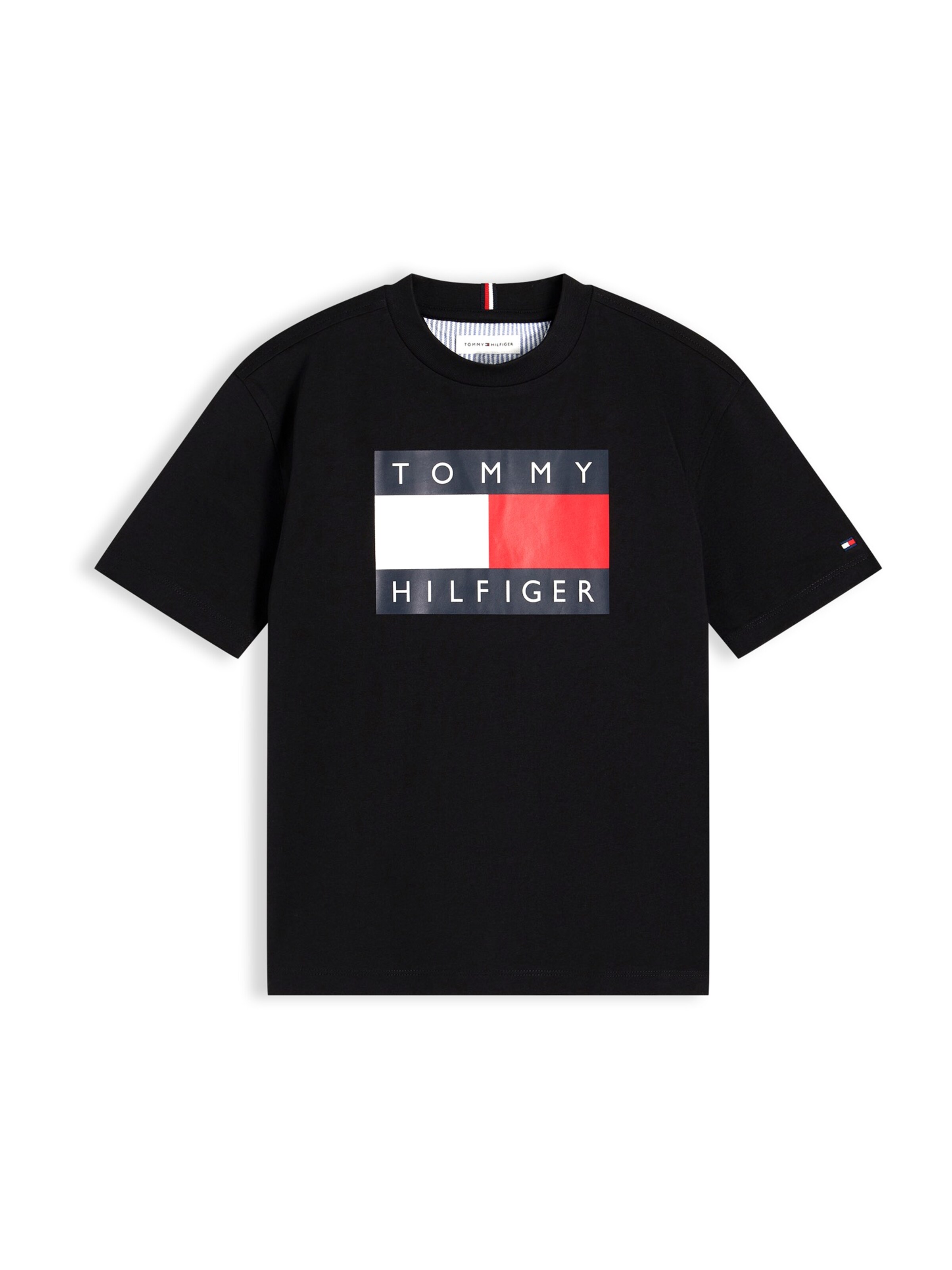 TOMMY HILFIGER Футболка 'HERITAGE' в Черный: спереди