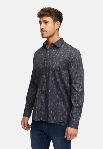 INDICODE JEANS Regular fit Button Up Shirt in Grey