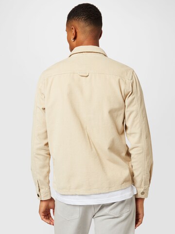 BLEND Regular fit Button Up Shirt in Beige