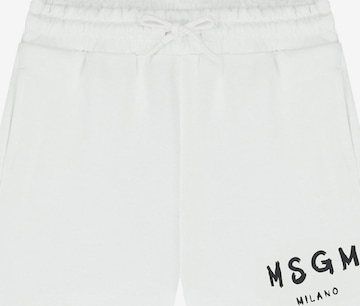 MSGM Regular Hose 'Bermuda felpa bianco per bambino' in Weiß: Vorderseite