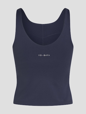 YO-GAYA Sporttop 'Sculpting High Neck Top' in Blauw