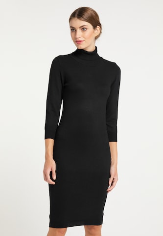usha BLACK LABEL Gebreide jurk in Zwart: voorkant